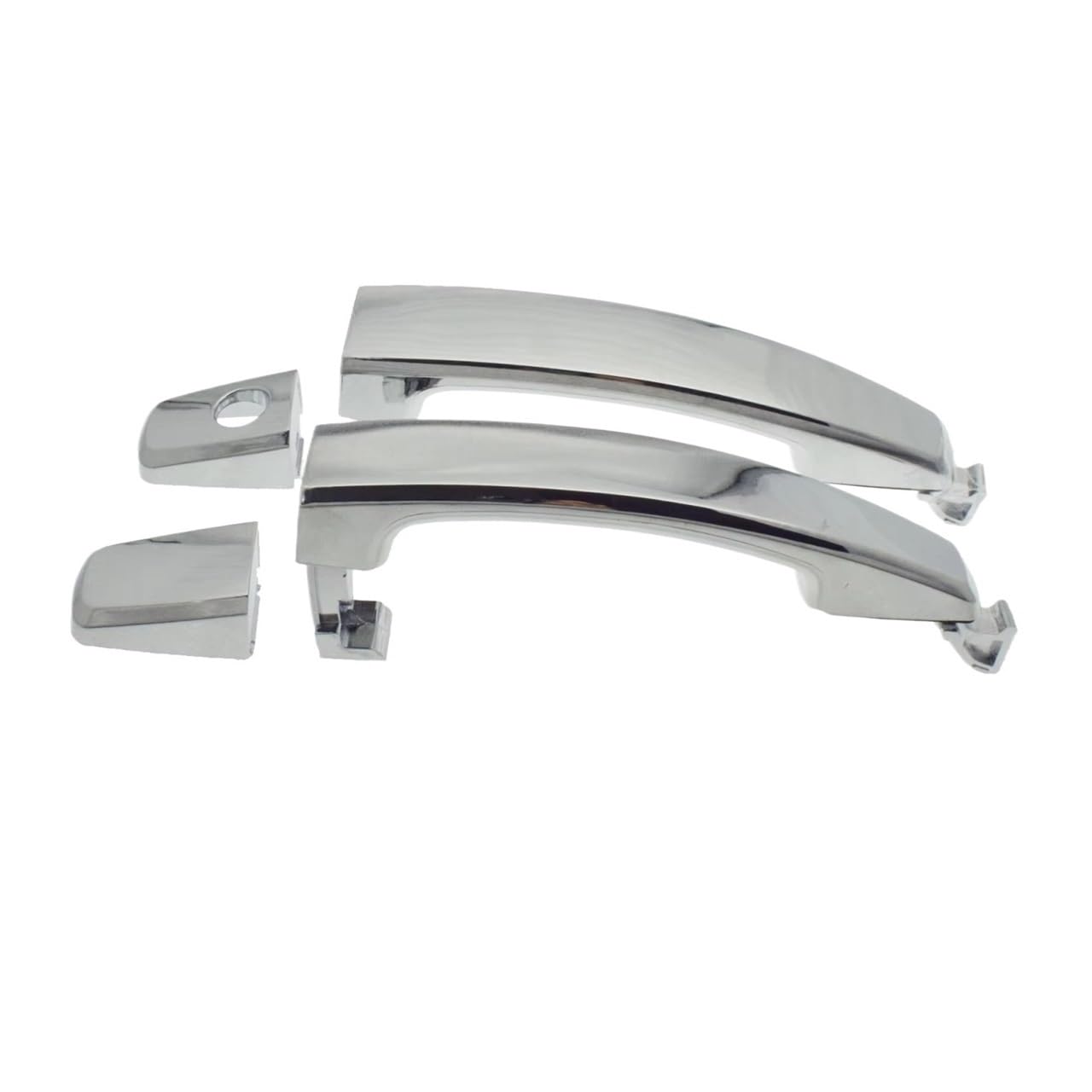 RAtsch Car Side Exterior Door Handle Outside Exterior Door Handles Chrome w/Keyhole Front Rear Left Right for Chevy for Aveo for Captiva 96468266 96468306 96468280 96468254(Front Pair 1 Keyhole)