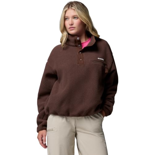 Columbia Damen Helvetia II Cropped Half Snap Pullover, Tobacco, S – Ansicht 1