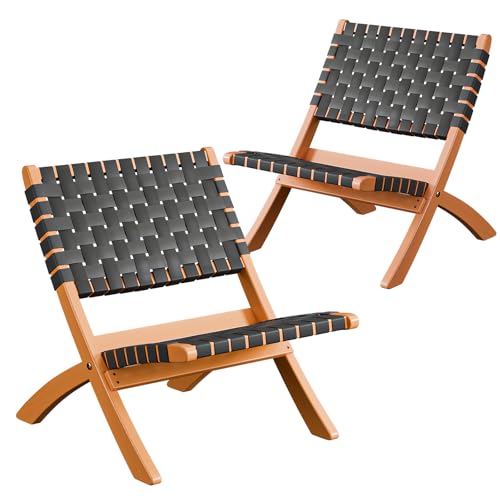 VINGLI Cedar Rattan Folding Chair