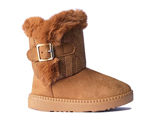 Image of REDVOLUTION SnowStar Snow Boots for Kids - Warm Winter Boots with Snowflake Print for Toddlers & Little Kids
