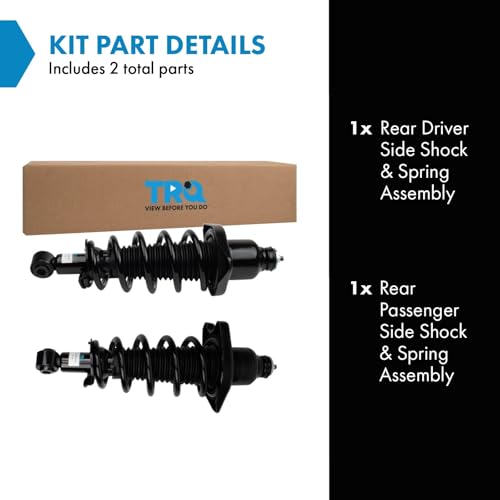 Image of TRQ Rear Shock & Spring Strut Assembly Set Driver & Passenger Side Compatible with 2017-2023 Honda Ridgeline