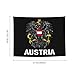 Coat of Arms of Austria Flag Austrian Emblem Tapestry Poster 29x37 inches Home Decor Wall Hanging Dorm Party Backdrop Decorations for Living Room Bedroom