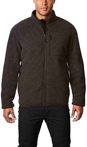 32 DEGREES Men's Fleece Sherpa Jacket (Coal, Medium)