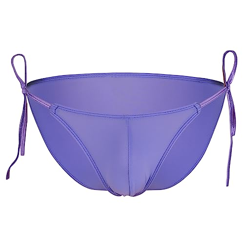 Men's Briefs Transparent ice ribbon underpants Cool lace up oversize underpants