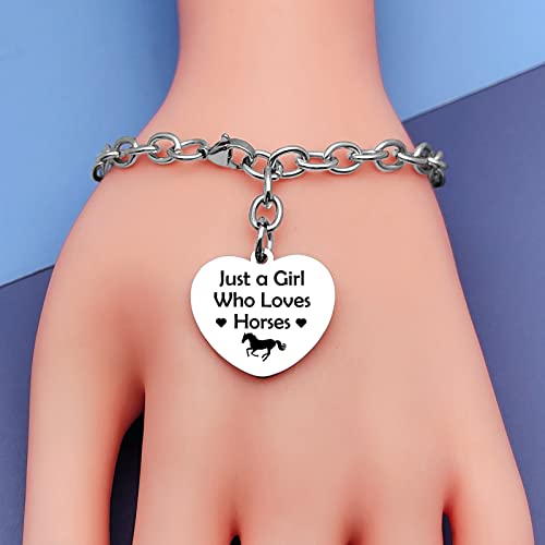 Image of DlaeKua Horse Gifts For Women Horse Jewelry Bracelet for Horse Lovers Birthday Gifts Horses Bracelets Inspirational Horse Gifts for Mom Friends Aunt Sister Stainless Steel Bracelet