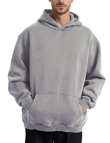 Image of Hatant Oversized Hoodie Sweatshirts for Men Couples Heavyweight Hoodies Pullover Vintage Mens Acid Wash Sweaters Clothes 2026