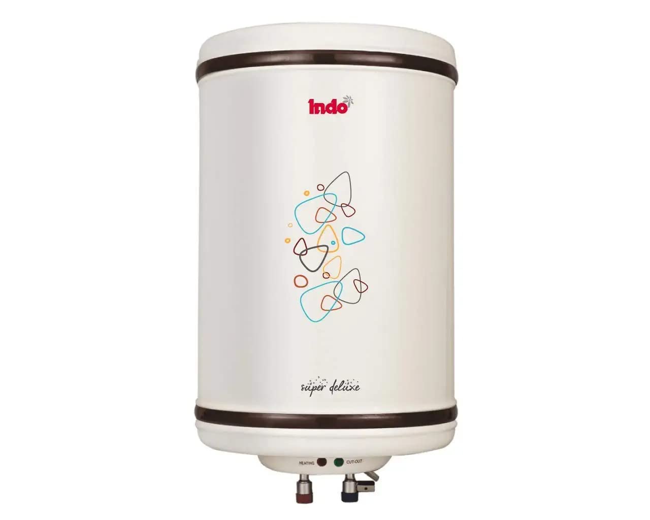 Indo Super deluxe 15 L Storage Water Heater with Thermal Cut Out and Rust proof body (White) (15 L)