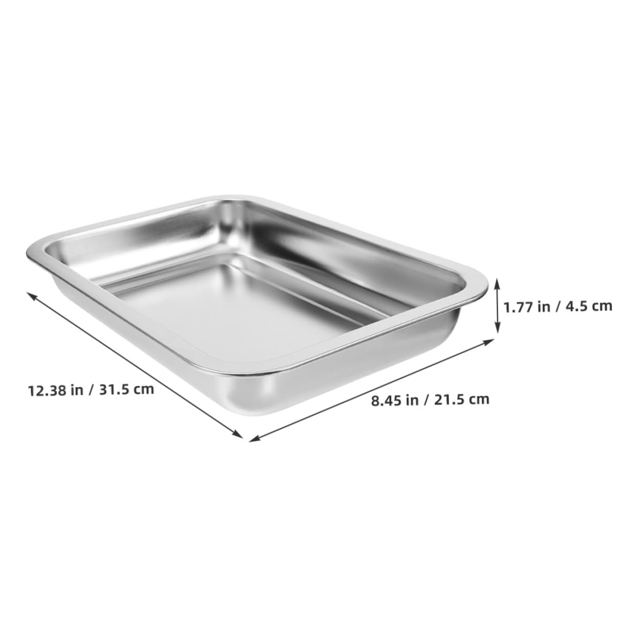 Luxshiny Lettiera per Gatti in Acciaio Inox 304 Aperta, Grande Capacità 2 Pezzi, Toilette per Gattini Resistente senza Perforazioni, per Uso Domestico e Viaggi