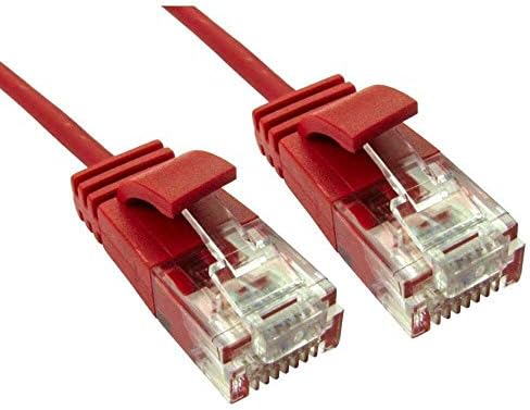 rhinocables Slim Cat6 Ethernet Cable, High-Speed Gigabit Cat 6 Cable, Thin Snagless Patch Network Cable Lead with RJ45 Connector for Internet, Router, Modem, Smart TV, Gaming (0.5m, Black)
