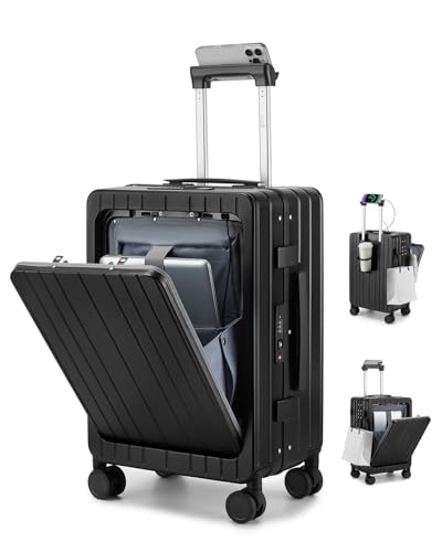 Sea choice Valigia da 20 pollici con Tasca Frontale per Laptop Trolley in PC Leggera Bagaglio a Mano...
