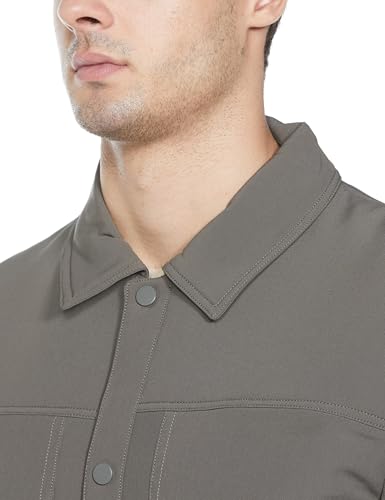 Image of Qube by Fort Collins Shacket for Men - Stylish & Trendy Shirt-Style Jacket Outerwear for Men