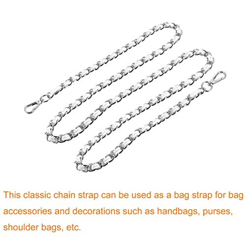 Sangle de chaîne de sac à main pour remplacer une anse cassée de 139,7 cm en cuir blanc
