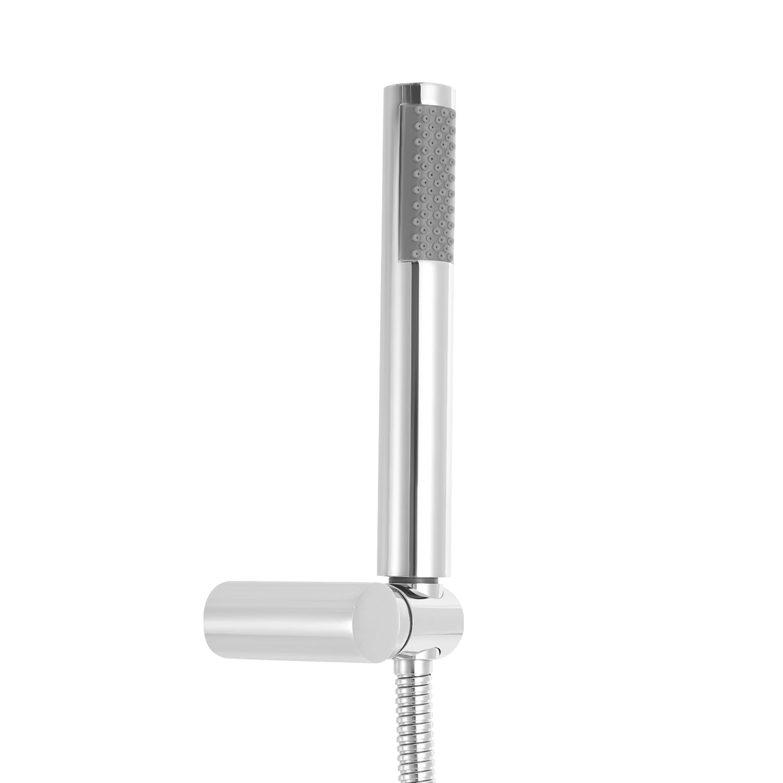 Dispositivo de ducha montado en la pared NPT de 1/2 pulgadas, interfaz estándar, ducha de mano montada en la pared (ángulo ajustable de 45°) con soporte para alcachofa de ducha de pared y asas de 3
