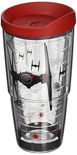Tervis Star Wars Force Awakens Fighter Schematic Tumbler with Travel Lid, 24 oz, Clear