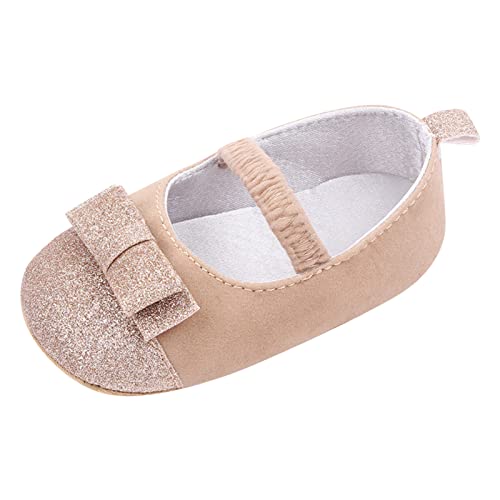 Summer Kids Infant Toddler Shoes Girls Casual Shoes Flat Lightweight Elastic Band Slip On Dress Shoes for Toddler Boys (Gold, 6 Toddler)