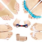 PediGoo Bunion Corrector Pain Relief Deluxe Kit - Fast Bunion Sleeves Pad with Gel, Pedicure Toe Separators Spacers, Exercise Toe Strap Straightener - 11 Pieces - One Size Fits All