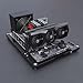 DIY Open Frame PC Test Bench - Acrylic Gaming Computer Case Support ATX/M-ATX/ITX Motherboard Black