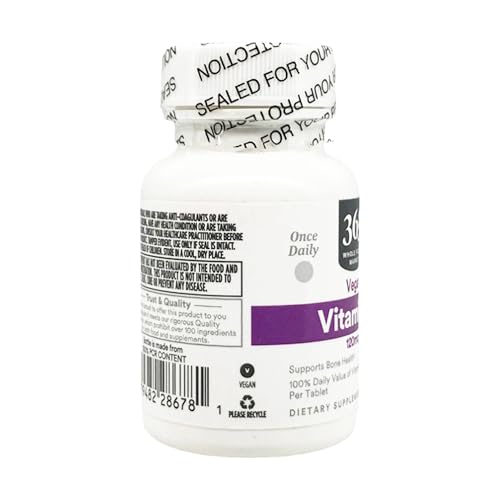 365 by Whole Foods Market, Vitamin K 120 MCG, 100 Tablets - image 6