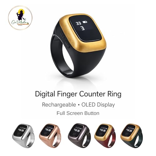 Image of Digital Finger Mala Jap Counter Ring with LED Display (Code 501) | Rechargeable Tasbih Counter for Mantra Jap, Zikr, Meditation & Dhikr | Counts Up to 99999, 4 Channel Vibration Modes
