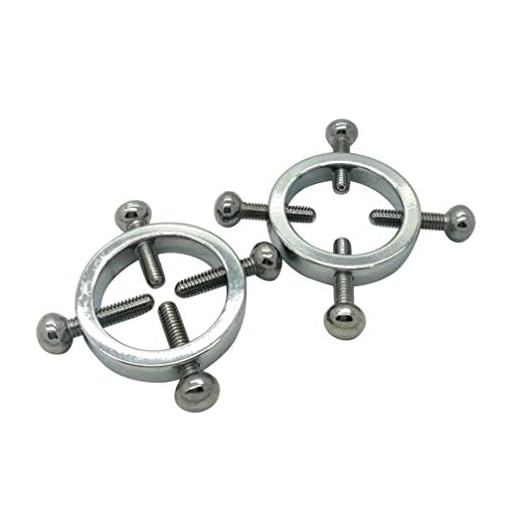 Artibetter 1 par de pinzas de pezón no perforadas clip en anillos de pezón estimulador juguete de joyería de pezón para mujer