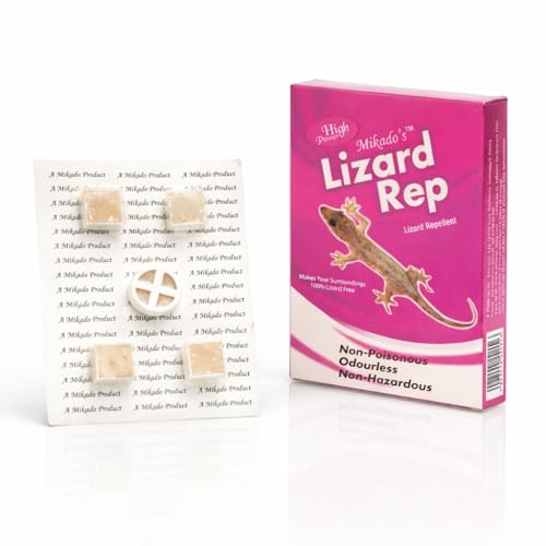 Image of Mikado's Lizard Rep| Eco-Friendly, Biodegradable, Irritant-Free, Chemical-Free Protection| For Homes, Kitchen, Living Room & Bathroom| Herbal, Non Hazardous & Odourless| Safe For Kids & Pets| Easy To Use| Long Lasting Lizard Rep| Pack of 5 cubes