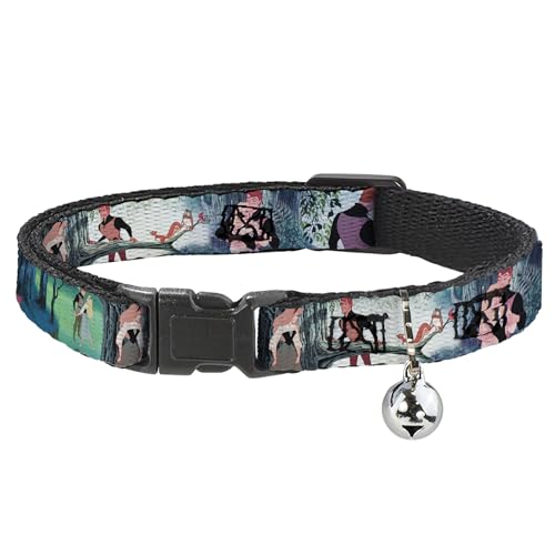 Image of Buckle-Down Breakaway Cat Collar - Sleeping Beauty Woods Scenes - 1 /2 inch Wide - Fits 8-12 inch Neck - Medium