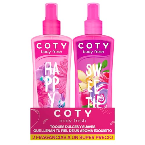 Coty Body Fresh, Kit de 2 fragancias, Happy y Sweetie | 236 ml c/una