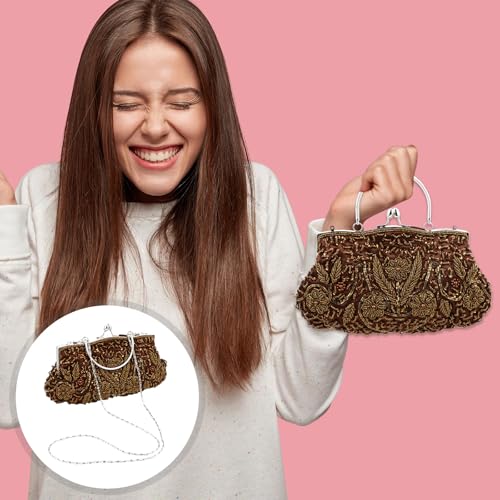 Pochette de soirée perles pour mariage et dîner chic de gala