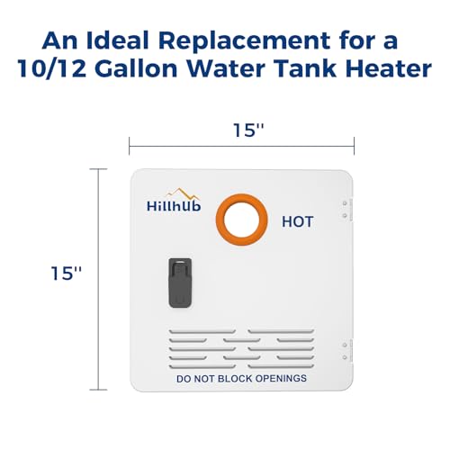 Image of Hillhub 15 x 15 Inches RV Tankless Water Heater White Door Kit (ONLY DOOR) | Electrolytic Plate, Electrostatic Powder Coating Technique External Access Panel for 4 /6 Gallons RV Tank Water Heater