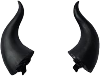 Dark Gothic Devil Horns Ghost Hairpin Edge Hair clips Skull Butterfly Bat Ear Costume Halloween Cartoon Hair Accessories (Black Devil horns)