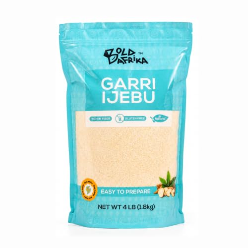 Bold Afrika Premium Ijebu Garri – 4 lb Fresh Pack | Smooth, Stone-Free Cassava Flakes | Authentic Nigerian Staple for Eba, Soaking & Soups | 100% Natural, No Preservatives, Gluten-Free