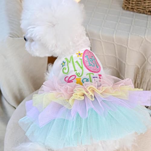 Vestido de Pascua para perro pequeño colorido, talla M miniatura 5
