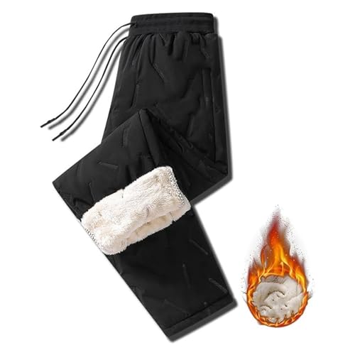 Joggers unisexes doublés de polaire en laine d'agneau SHENGFU noir XL