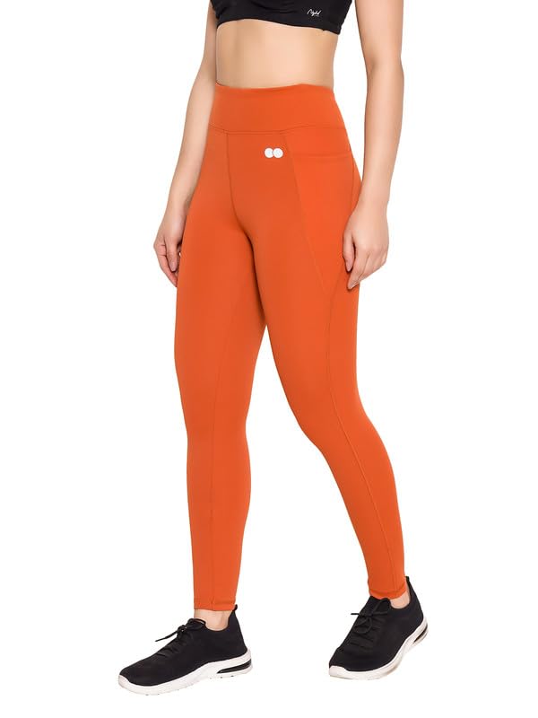 Image of Clovia Women's High Rise Snug-Fit High-Rise 4 Pocket Active Tights