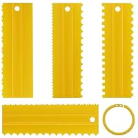 Set 4 Raschietti Per Torte - Spatole Decorazione Dolci Fai Da Te Giallo