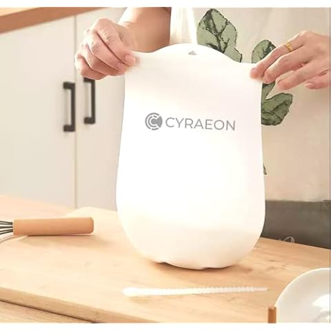 Cyraeon Silicone Kneading Dough Bag for Mixing, Reusable, Keep Your Kitchen Counter Tops and Hands Clean & Stop the Spread of Germs, Kitchen Baking Tool for Dough & Pastry, Silicone Kneading Bag Cover