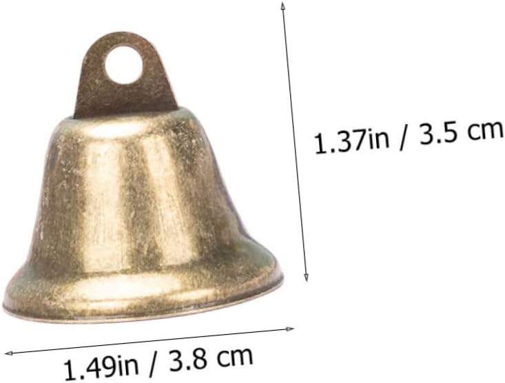 BEBEMOKO 25pcs DIY Craft Bells Bronze Iron Craft Bells Vintage Wind Chime Kit Garden Decor Pack
