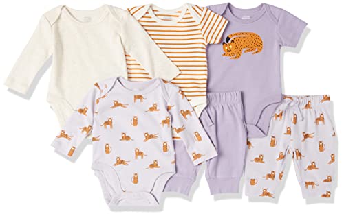 Image of Amazon Essentials Unisex Babies' Cotton Layette Outfit Sets, Pack of 6