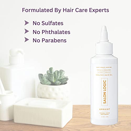 Salonlogic Balance & Hydrate Healthy Hair Oil, Apricot - Salon Quality Products, Naturally Scented, Repairs Damaged Hair, Moisturizing Treatment, Hydrating, Sulfate Free, Safe For Color Treated Hair #TOP3