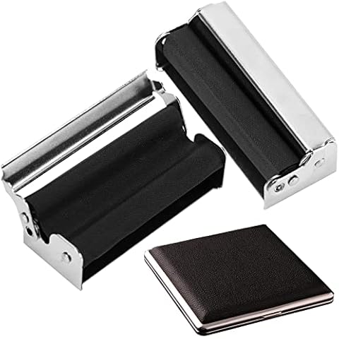 AUXHCYL 3 Pieces  Tobacco Roller Set,Cigarette Roller Machine Metal,Tobacco Rolling Machine,Cigarette Rolling Machine,Joint Rolling Machine Cigarette Accessories Hand Roller Cover