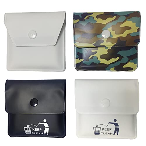 4 Pcs Portable Pocket Ashtray Pouch Environmental Portable Ashtray Reusable Ash Pouch Pocket Ashtray Ash Pouch for Outdoor or Travel Use
