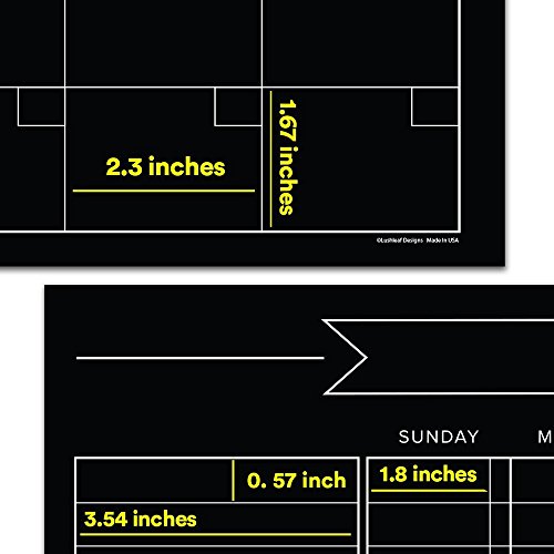 Magnetic Chore Chart Chalkboard & Reusable Dry Erase Calendar Set – Organizational Reward Planner - Family Planning Board - Kids Responsibility Reward Cleaning Chart – 11” X 17” (Lushleaf Designs) #TOP4