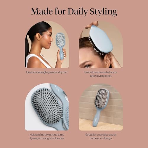 Kitsch Smooth & Polish Hair Brushes For Women and Men - Haze Blue by Kitsch - Used condition - Image 5