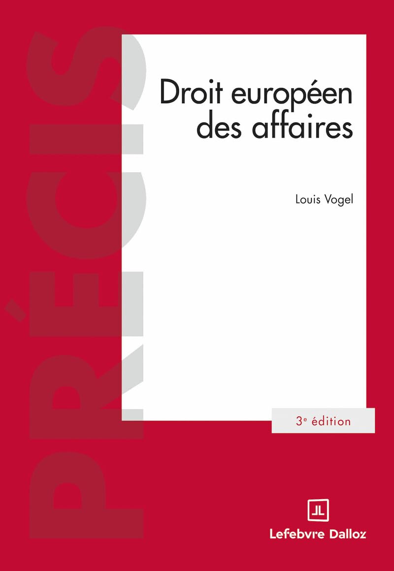 Droit européen des affaires 3ed