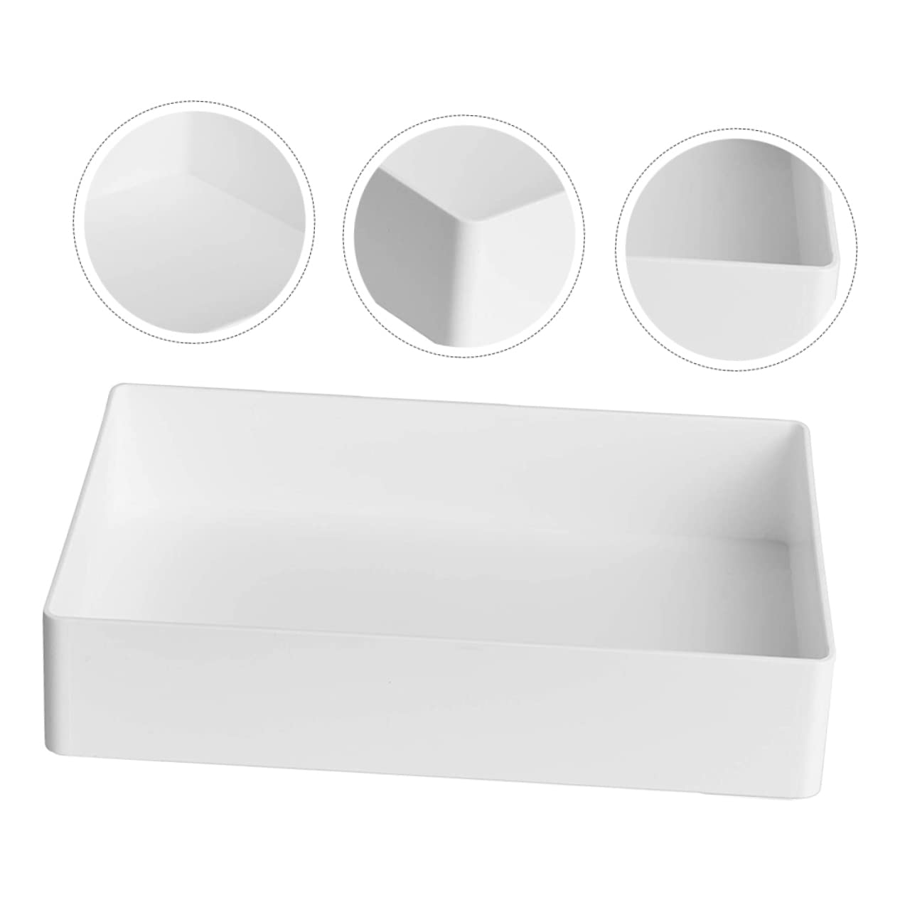 Plateau de Rangement Blanc en Polypropylène Résistant aux Produits Chimiques, Transportable, pour Outils et Petits Consommables de Laboratoire