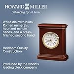 Howard Miller Windsor Carriage Tabletop Clock - Wooden Desk Clock with Roman Numerals, Quartz Movement, Acrylic Crystal, Battery-Operated, Analog Design for Home, Office, Living Room, & Bedroom Decor - Image 3