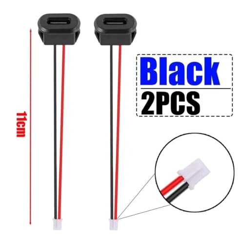 Conector hembra USB C impermeable de 2 pines para carga rápida 2