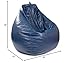 Gold Medal Large Leather Look Tear Drop Bean Bag, Navy