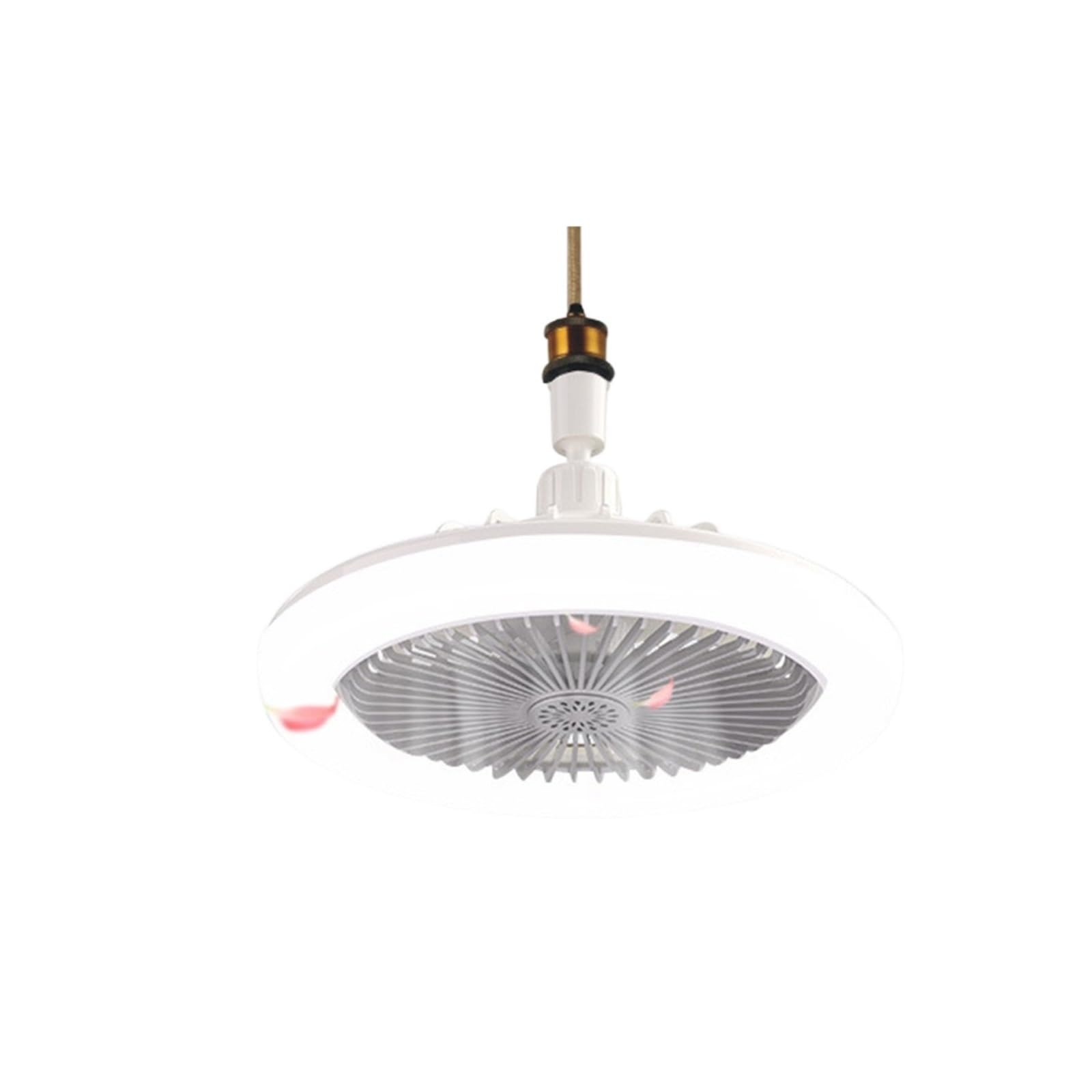 KOESRXNQW Ceiling Fan Lights 3 Speeds Silent with Lighting Lamp E27 Converter Base with Remote Control for Bedroom Home Quiet Cooling(Grey Control)