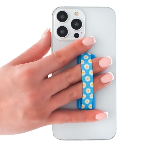 Image of LOVEHANDLE Original Universal Phone Grip - Blue Happy Daisy